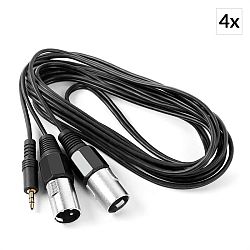 4 x FrontStage kábel, 2 x XLR male 1 x 3,5mm-res jackre, 30cm