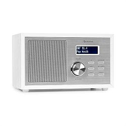 Auna Ambient DAB + / FM, rádió, BT 5.0, AUX bemenet, LCD kijelző, ébresztőóra, fa kivitel, fehér