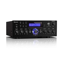 Auna AMP-5 BT, HiFi erősítő, 2 x 50 W RMS, BT, 2 x mikrofon, fekete