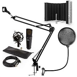 Auna auna MIC-920B USB mikrofon szett V5 kondenzátoros mikrofon, pop filter, mikrofonernyő, mikrofon kar