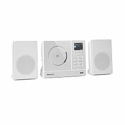 Auna Connect Vertical, internetes rádió, 2x5 W RMS, CD, IR/FM/DAB+, Spotify, BT, fehér