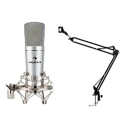 Auna MIC-920, USB, mikrofon készlet, V3, kondenzátoros mikrofon, forgókar, védőtáska