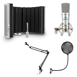 Auna MIC-920, USB, mikrofonkészlet, V5, forgókar, POP filter, ernyő