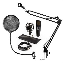 Auna MIC-920B USB mikrofon szett, V4 kondenzátoros mikrofon, pop filter, mikrofon kar