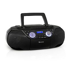 Auna Roadie 2K, boombox, CD lejátszó, kazettás rádió, DAB/DAB+, UKW, bluetooth, fekete