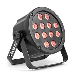 Beamz SlimPar 35, LED reflektor, 12x 3W 3v1 RGB LED, DMX/Standalone, fekete