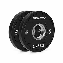 Capital Sports Elongate 2020, tárcsák, 2 x 1,25 kg, keményített gumi, 50,4 mm