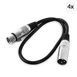 FrontStage XLR kábel készlet, 50 cm, male-female, 4 darab