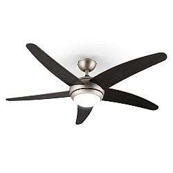 Klarstein Bolero, 55W, mennyezeti ventilátor lámpával, 134cm, diófa karok, távirányító