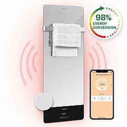 Klarstein Hot Spot Crystal Reflect Smart, infravörös hősugárzó, 850 W, alkalmazás, időzítő, tükör