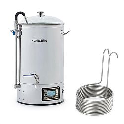 Klarstein Mundschenk + Aufwärtsspirale, sörfőző üst és hűtőspirál, 30 l, 2500 W, sörfőző berendezés, nemesacél