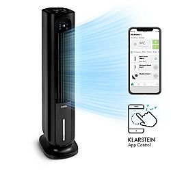 Klarstein Polar Tower Smart, ventilátor, léghűtő, 7L, 85W, távirányító, 5x hűtődoboz