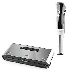 Klarstein Quickstick Sous Vide + Foodlocker Pro, készlet vákuumos főzéshez, Sous Vide merülő főző, vákuumozó gép