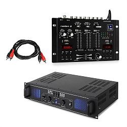 Skytec SPL 500EQ, PA erősítő készlet, Resident DJ 22 Bluetooth 2CH keverőpult