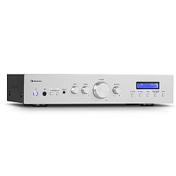 Auna AMP-CD608 DAB, HiFi sztereó erősítő, 4 x 100 W, RMS, DAB + BT, optikai bemenet, távirányító