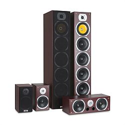 Auna V9B, surround hangfalak, 5 dobozos szett, 440 W RMS, mahagóni