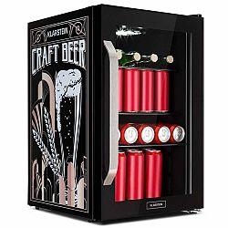 Klarstein Beersafe 70 Craft Beer Edition, hűtőszekrény, 70 liter, üvegajtó, rozsdamentes acél