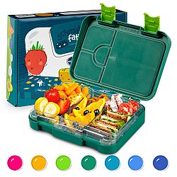 Klarstein junior Lunchbox, 6 rekesz, 21,3 x 15 x 4,5 cm (Sz x Ma x Mé), BPA-mentes