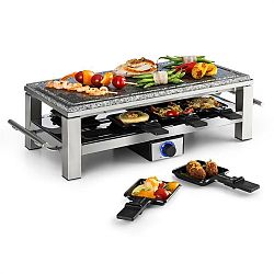 Klarstein Schmelzlette, raclette grill, 1500 W, természetes kő lemez, rozsdamentes acél konstrukció