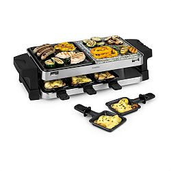 Klarstein Sirloin, raclette grill, 1500 W, alumínium / kő, 8 személyre, LED jelzőfény