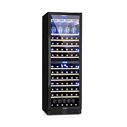 Klarstein Vinovilla Onyx Grande Duo, borhűtő, 425 liter, 165 palack, 3 színű LED világítás, fekete