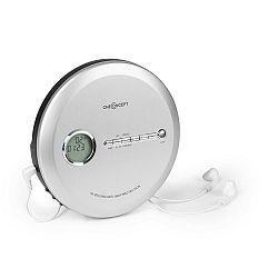 OneConcept CDC 100 MP3 discman, hordozható CD-lejászó, Antishock, ESP, Micro-USB ezüst