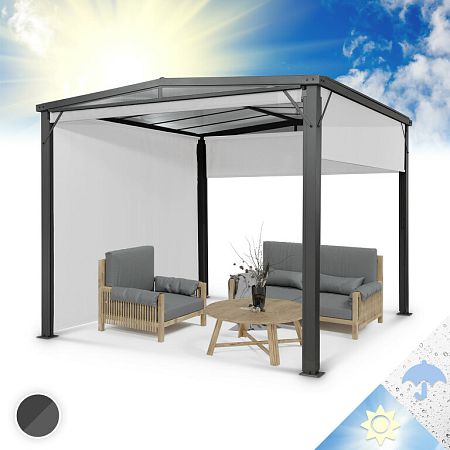 Blumfeldt Pantheon Cortina Solid Sky, pavilon, tető, 3 x 3 m, polikarbonát