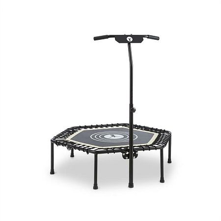 KLARFIT Jumpanatic, fitnesz trambulin, 44“-es/112 cm-es Ø, fogantyú, összecsukható, fehér