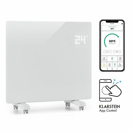 Klarstein Bornholm Single Smart, konvektor, 1000 W, vezérlés applikáción keresztül, fehér