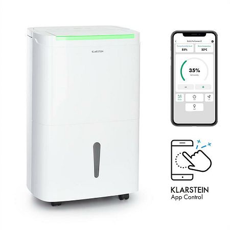 Klarstein DryFy Connect 40 Smart, Párátlanító, WiFi, Kompresszor, 40l/d, 35-45 m², Fehér