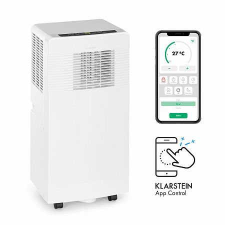 Klarstein Ice Block Ecosmart 7, mobil klíma, 3 az 1-ben, 7000 BTU, alkalmazásvezérlés, fehér