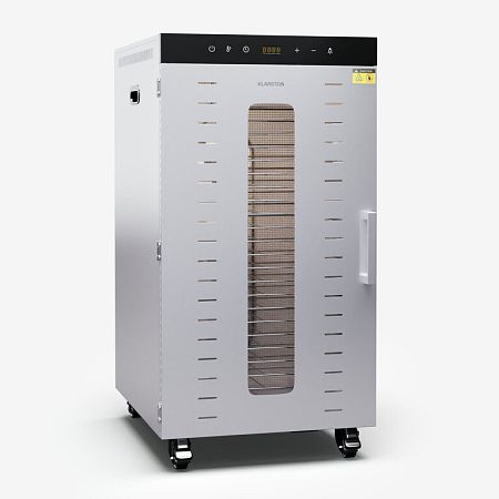 Klarstein MasterJerky 350, szárító, teljesítmény 2 000 W, hőmérséklet-tartomány 30 - 90 °C, 24 órás időzítő, rozsdamentes acél