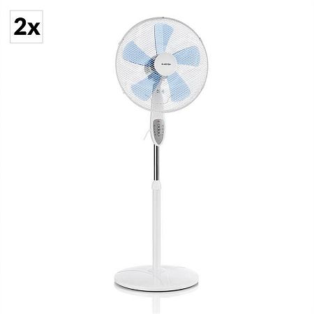 Klarstein Summerjam, 2 x állványos ventilátor, két ventilátor, 50 W, 3 fokozat, fehér