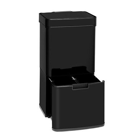 Klarstein Touchless Black Stainless Steel, szemetesláda, érzékelő, 72 l, fekete