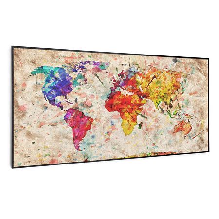 Klarstein Wonderwall Air Art Smart, infravörös hősugárzó, 120 x 60 cm, 700 W, színes térkép