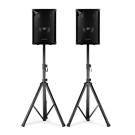 Skytec SL8, hangfal pár állvánnyal, 8''-es woofer, max. 200 W, 2 x állvány + táska