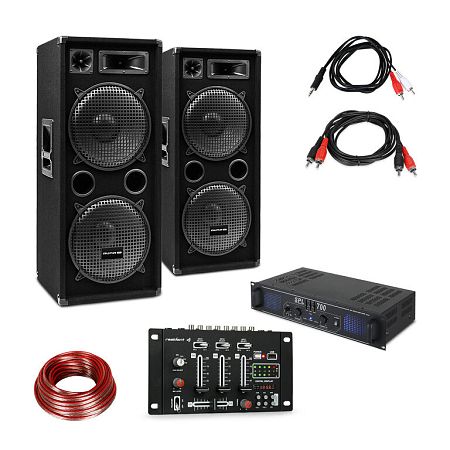 Skytec SPL700EQ, erősítő készlet, 2 hangfal, Bluetooth keverőpult