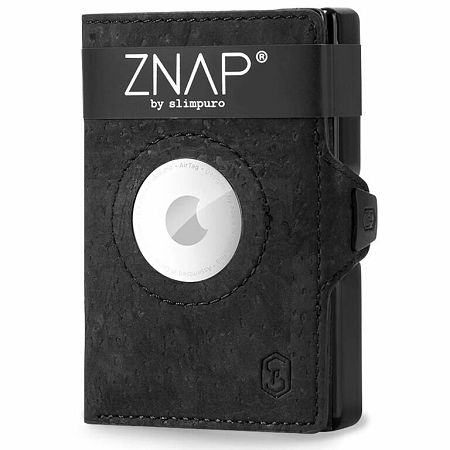 Slimpuro ZNAP Airtag Wallet, 8 kártya, érmés rekesz, 8,9 x 1,5 x 6,3 cm (SZ x Ma x Mé), RFID-védelem