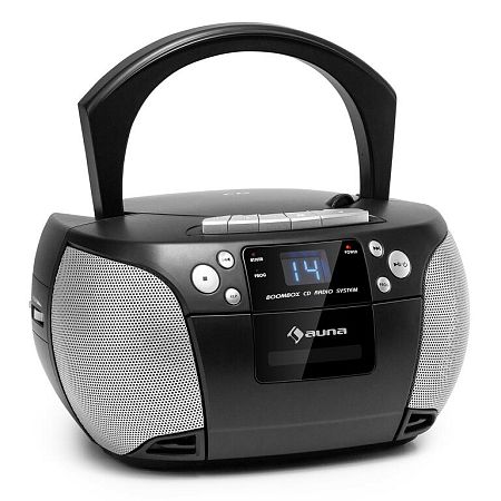 Auna Harper, CD boombox, CD lejátszó, bluetooth, kazetták, FM, AUX, USB