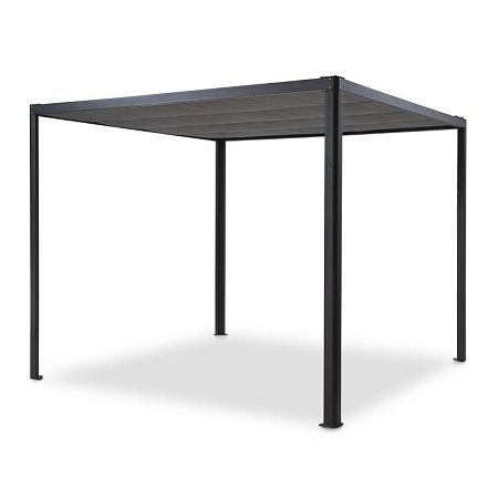 Blumfeldt Pantheon RemoteShade, pavilon, motorizált tető, 3 x 3 m, 280 g/m², szürke