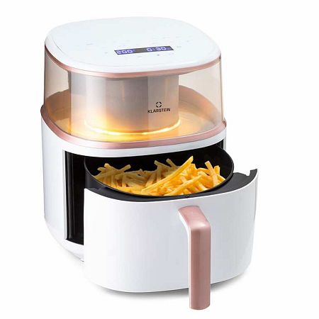 Klarstein Air Bloom, forrólevegős fritőz, 1500 W, 7,5 l, 16 program, gőzölő funkcióval