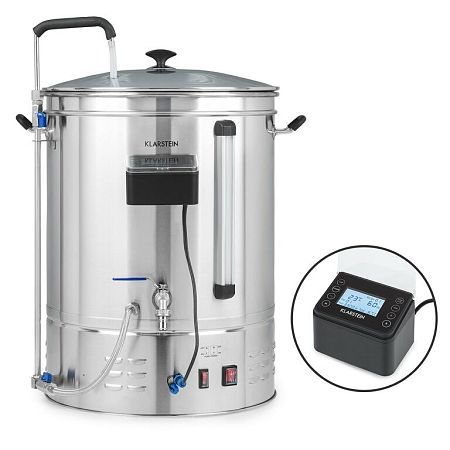 Klarstein Brauheld Pro, sörfőző üst, 3300 W, 70 l, 30 - 100 °C, keverőpumpa, nemesacél