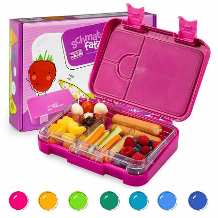 Klarstein junior Lunchbox, 6 rekesz, 21,3 x 15 x 4,5 cm (Sz x Ma x Mé), BPA-mentes