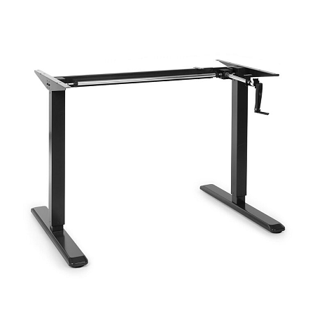 OneConcept Multidesk, állítható magasságú íróasztal, manuális, 73-123 cm, fekete